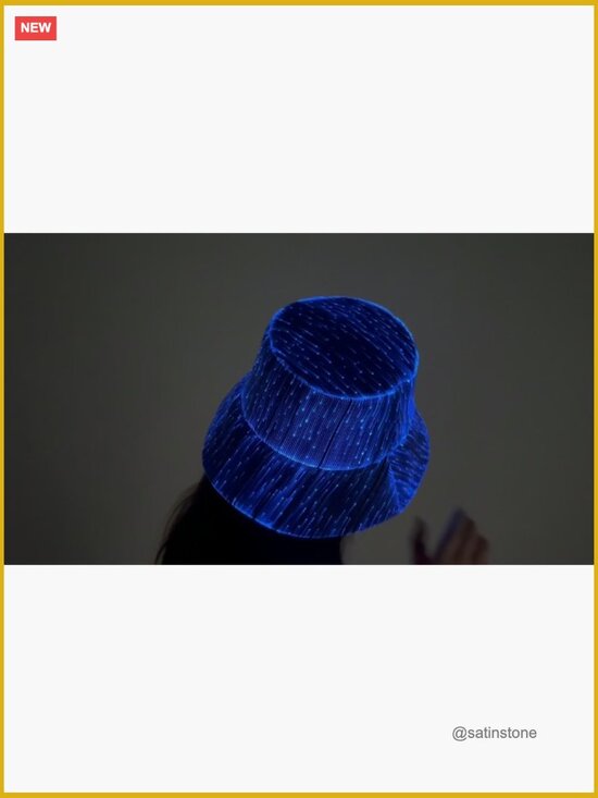 LED Bucket Hat Light up Fisherman Cap 7 Colors Rave Party USB Rechargeable main image 5